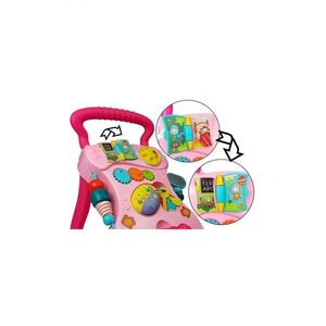 Antepremergator multifunctional LeanToys pentru bebe cu centru de activitati roz 5995 imagine