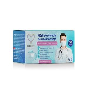 Masti de protectie Easycare de unica folosinta pentru uz medical 3 pliuri, 3 straturi 50 buccutie imagine