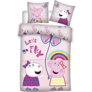 Set lenjerie pat copii Peppa Pig and Suzy 100x135 SunCity imagine