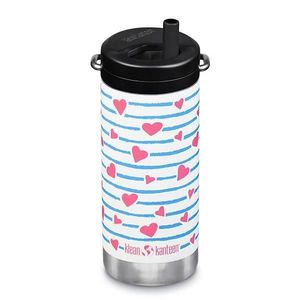 Termos TKWide din otel inoxidabil 355 ml cu capac twist Klean Kanteen Heart Stripe imagine