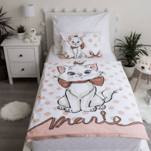 Set lenjerie pat copii 100x135 + 40x60 Marie Cat Dots SunCity imagine