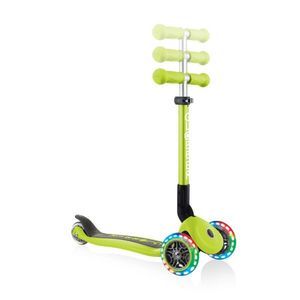 Trotineta Globber Junior verde cu 3 roti LED, pliabila, ghidon reglabil, platforma antiderapanta, greutate suportata 50 kg, varsta 2 ani+ imagine