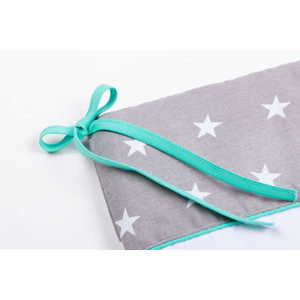 Aparatoare interioara pentru patut 180x30 cm Grey Stars imagine