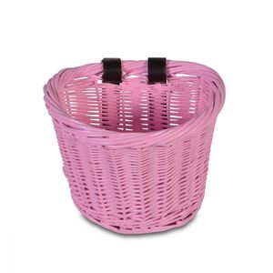 Cos de bicicleta impletit Byox Basket Pink imagine