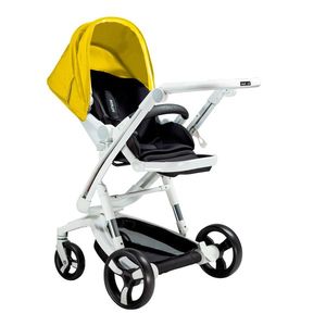 Carucior Bebumi Space Eco Yellow cadru alb imagine