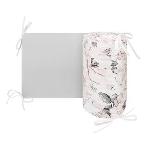 Aparatoare interioara pentru patut 180x30 cm Flowers Gray imagine