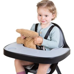 Tavita scaun de masa Childhome Evolu + protectie din silicon negru imagine