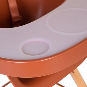 Tavita scaun de masa Childhome Evolu + protectie din silicon ruginiu imagine