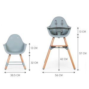 Scaun de masa reglabil in inaltime Childhome Evolu 2 NaturalMenta imagine