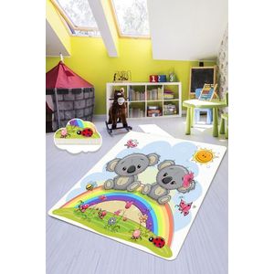 Covor antiderapant pentru copii Rainbow Elephants 150x200 cm imagine