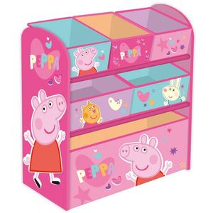 Organizator jucarii cu cadru din lemn Peppa Pig imagine