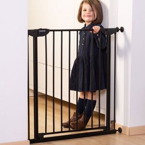 Poarta de siguranta metal Childhome Eltra Doorgate Pressure 75-81 cm negru imagine