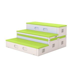 Bancuta modulara pentru gradinita Step Stool Green imagine