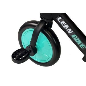 Bicicleta 3 in 1 cu pedale si roti ajutatoare pentru copii negru-turcoaz LeanToys 7679 imagine