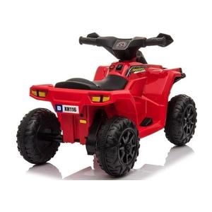 ATV Quad electric 35W XH116 LeanToys 5704 rosu-negru 6V cu amortizoare, greutate maxima admisa 20 kg imagine