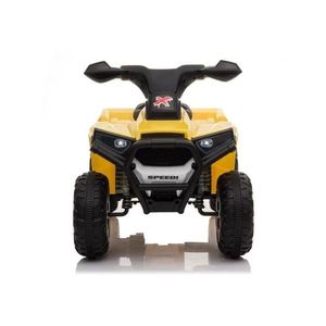 ATV Quad electric 35W XH116 LeanToys 5703 galben-negru 6V cu amortizoare, greutate maxima admisa 20 kg imagine