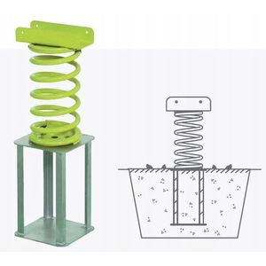 Balansoar pe arc pentru copii Elefant HDPE cu prindere in beton KBT imagine