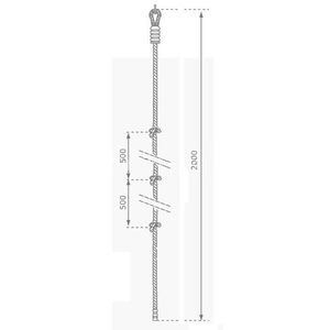 Sfoara catarat cu noduri pentru spatiile de joaca PH25 2 m KBT imagine