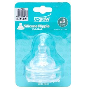 Set 2 tetine U-Grow A-1028L cu gat larg L silicon imagine