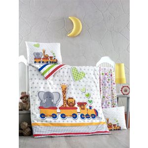 Set lenjerie 6 piese Bumbac Ranforce Madagascar 120x60 cm imagine