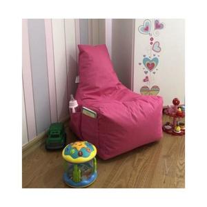 Fotoliu tip para pentru copii Big Bean Bag textil umplut cu perle polistiren roz imagine