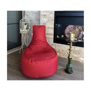 Fotoliu tip para Big Bean Bag textil umplut cu perle polistiren rosu imagine