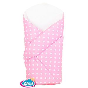 Paturica de infasat multifunctionala standard 80x80 cm Pink Polka Dots imagine