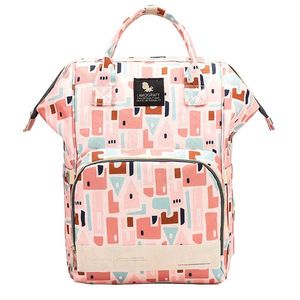 Geanta pentru mamici tip rucsac Bebumi A Pink imagine