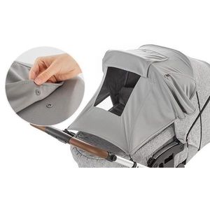 Parasolar premium pentru carucioare Reer ShineSafe Premium protectie solara UPF 50+ Gri imagine