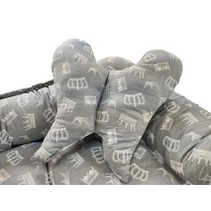 Baby Nest 2 Piese MyKids Crown grey imagine