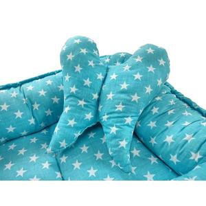 Baby Nest 2 Piese MyKids Stars turquoise imagine