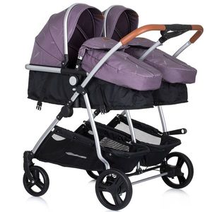 Carucior gemeni Chipolino Duo Smart 2 in 1 Lilac imagine