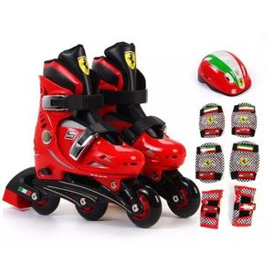 Role Ferarri masura 29-32 cu set protectie Rosu imagine