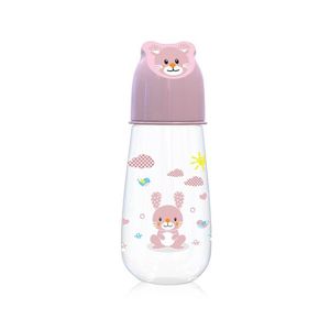 Biberon Animals 125 ml capac decorat 0 luni+ Blush Pink imagine