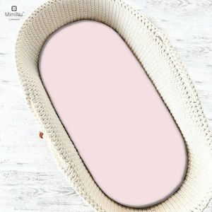 Cearceaf cu elastic pentru landou 80x35 cm din jerseu pink MimiNu imagine