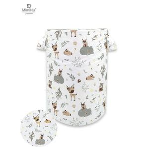 Cos rotund pentru depozitare jucarii 50x35 cm forest friends beige MimiNu imagine