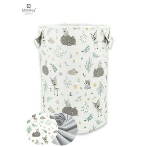 Cos rotund pentru depozitare jucarii 50x35 cm forest friends mint MimiNu imagine