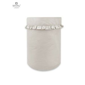 Cos rotund pentru depozitare jucarii MimiNu din bumbac 50x35 cm Royal beige imagine