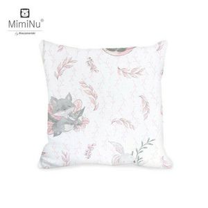 Perna clasica de dormit cu husa detasabila cu fermoar din bumbac 40x40 cm lulu rose MimiNu imagine