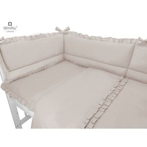 Set lenjerie patut 5 piese MimiNu 120x60 cm Royal Beige imagine