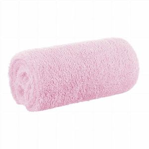 Paturica pufoasa pentru copii din fleece 80 x 100 cm Pink Bocioland imagine