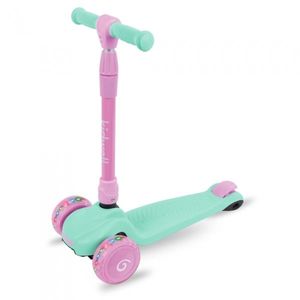 Trotineta Kidwell Jax Mint Pink cu 3 roti, pliabila, reglabila, din aluminiu, greutate admisa 50 kg, varsta 3 ani+ imagine