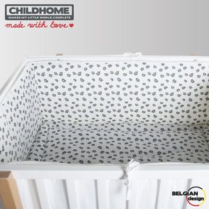 Protectie patut Childhome 35x340 cm Jerse leopard imagine