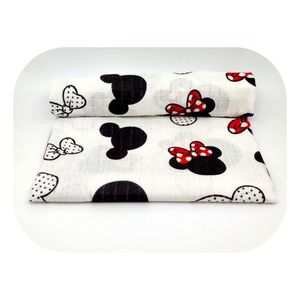 Scutec din muselina tetra 70x80 cm model Minnie Mouse imagine