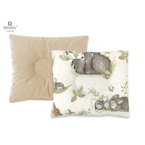 Perna bebelusi profilata cu doua fete 23x26 cm Velvet Calm Forest Natural MimiNu imagine