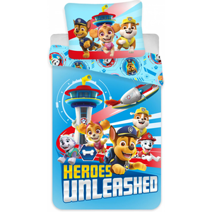 Set lenjerie pat copii Paw Patrol Heroes Unleashed 100x135 + 40x60 SunCity imagine