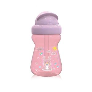 Cana sport mini Animals cu pai moale si flexibil 6 luni+ 200 ml Blush Pink imagine