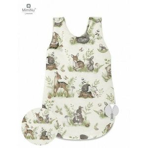 Sac de dormit pentru bebelusi MimiNu de iarna cu fermoar lateral 0-6 luni Calm Forest Natural imagine