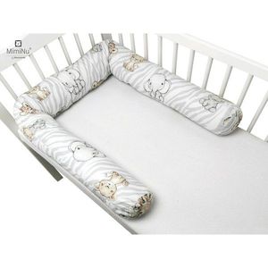 Aparatoare tip rulou pentru patut MimiNu lungime 180 cm bumbac Safari Natural imagine