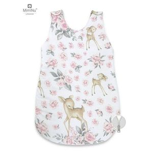 Sac de dormit pentru bebelusi MimiNu din bumbac 0-6 luni Sweet Deer Pink imagine